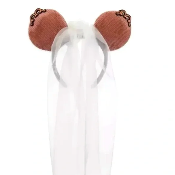 NWT Haunted Mansion The Bride Veil Sequin Headband Ears Disney Parks - Picture 4 of 7